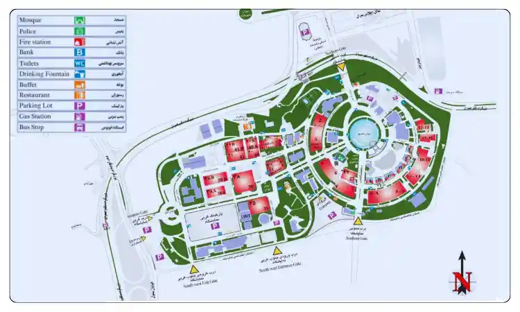 نقشه نمایشگاه بین المللی تهران