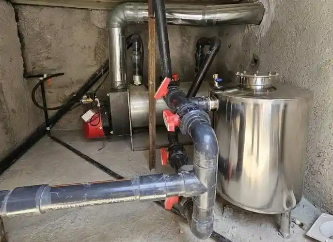 نمونه نصب فیلتر شنی استیل در موتورخانه استخر