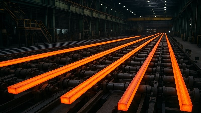 نمایی از خط تولید آهن آلات