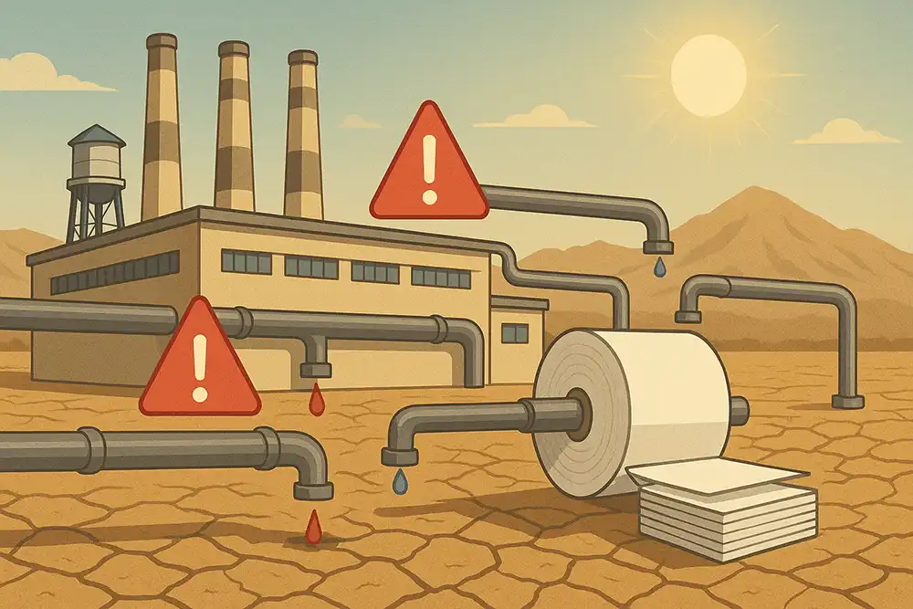 تاثیر بحران کم آبی در صنعت کاغذ