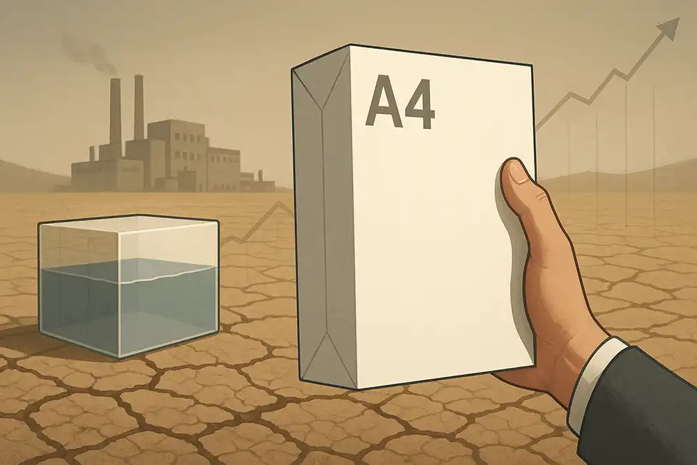 چگونگی مصرف آب در تولید هر تن کاغذ