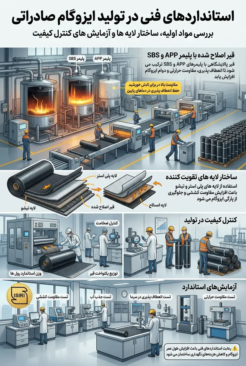استانداردهای فنی ایزوگام صادراتی