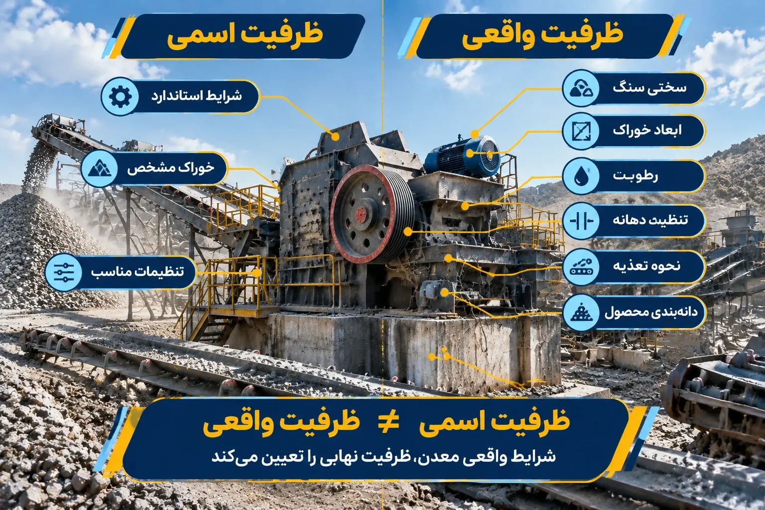 عوامل مؤثر بر هزینه خط خردایش شامل مصرف برق، استهلاک، تعمیرات و توقف خط