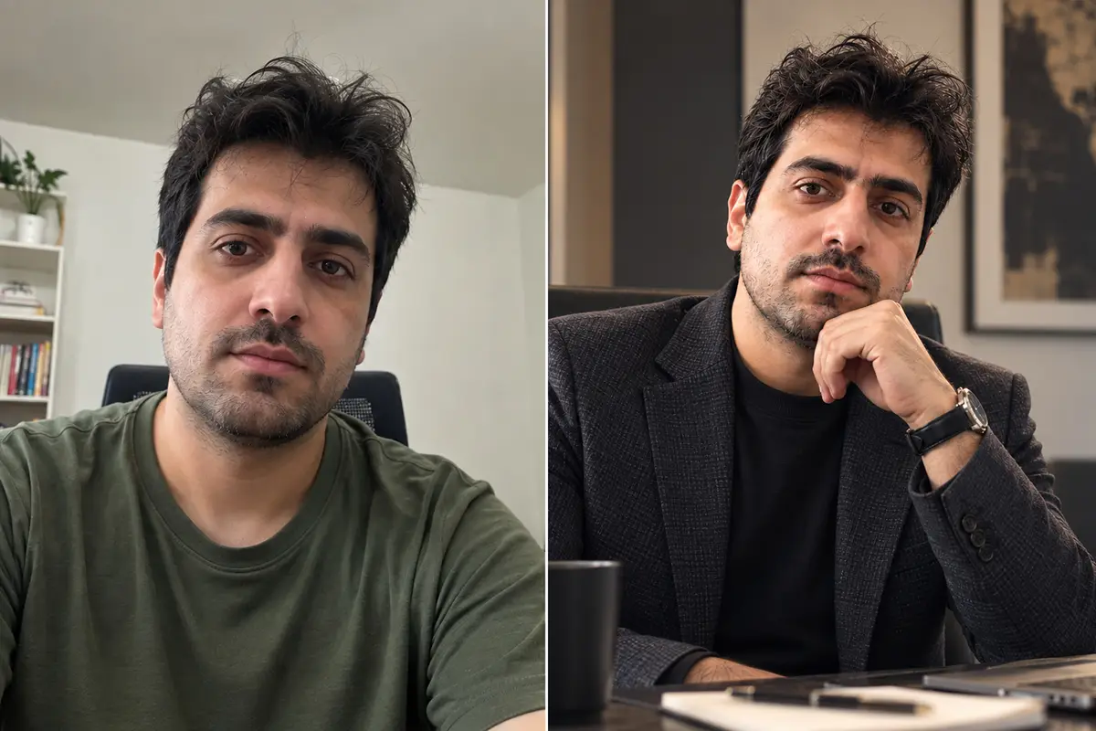 تبدیل عکس چهره به پرتره کارآفرین